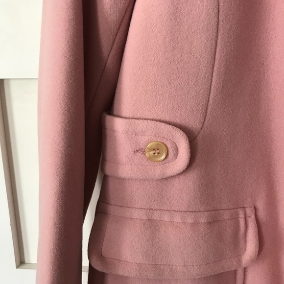 Moda International 100% wool women's pink coat